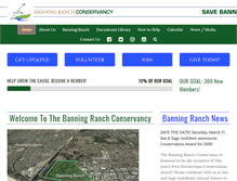Tablet Screenshot of banningranchconservancy.org
